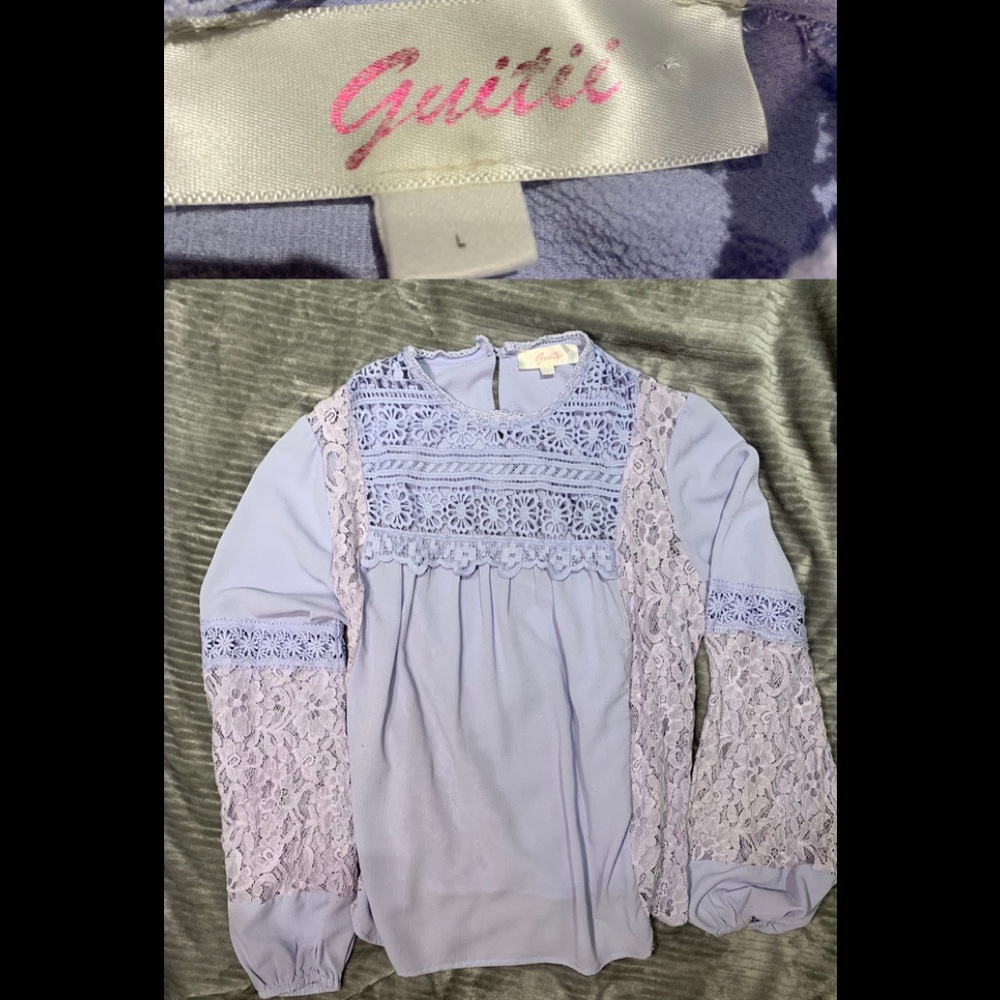 Lavender/ periwinkle blouse